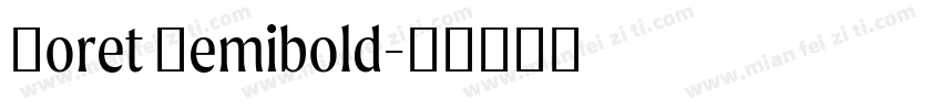 Moret Semibold字体转换